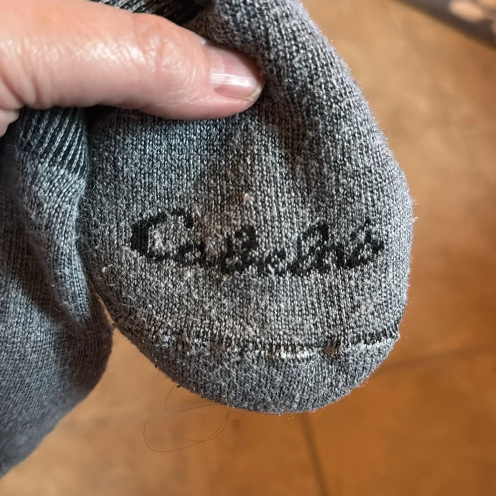 Cabela's Medium-Weight Wool Boot Socks for Men Gray Size Large 9-12